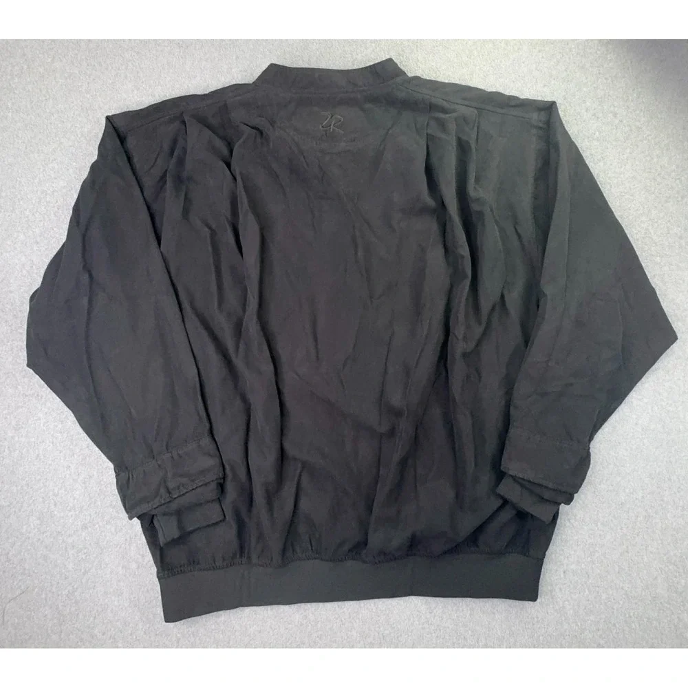 Zero Restriction Microsuede Snap Pullover‎ Jacket Men's Size XXL Black Golf
